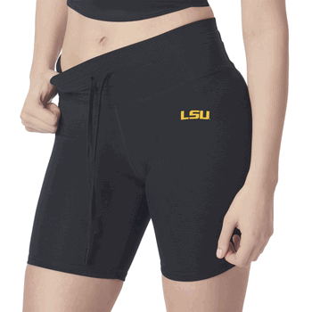 LSU Tigers NCAA Kadi Rib Shorts Black Large
