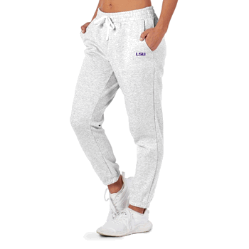 LSU Tigers NCAA Kadi Side Pocket Joggers Heather Grey XS