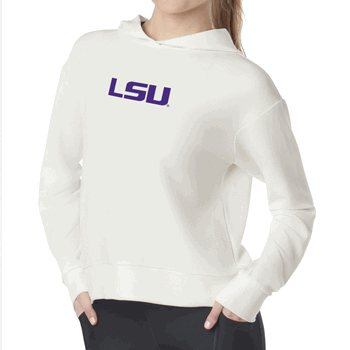 LSU Tigers NCAA Kadi Waffle Hoodie Coconut Cream Medium