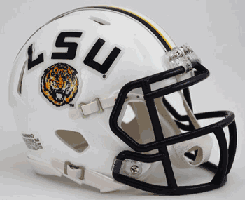 LSU Tigers NCAA Mini Speed Football Helmet White