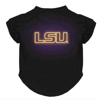 LSU Tigers Neon Pet T-Shirt, X-Small