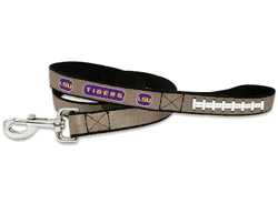 LSU Tigers Pet Leash Reflective Football Size Large Alternate CO