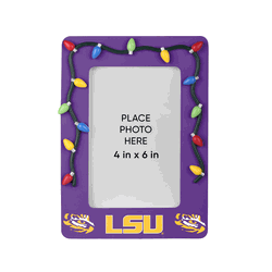 LSU Tigers Picture Frame with Holiday Lights