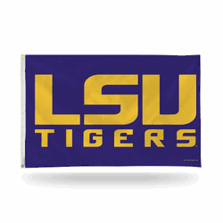 Louisiana State Tigers "Block Letters" Purple Back 3 X 5