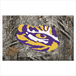 LSU Tigers Rubber Scraper Door Mat Camo