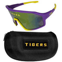 LSU Tigers Shield Sunglasses with Case