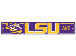 LSU Tigers Sign 4x24 Plastic Street Style