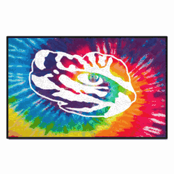LSU Tigers Tie Dye Starter Mat Accent Rug - 19in. x 30in.