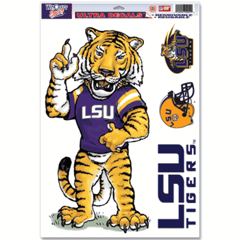LSU Tigers Ultra Decal 11in x 17in Mascot