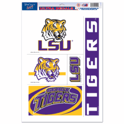 LSU Tigers Ultra Decal 11in x 17in Multi Logo