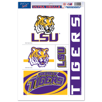 LSU Tigers Ultra Decal 11in x 17in Multi Logo