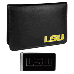 LSU Tigers Weekend Bi-fold Wallet & Black Money Clip