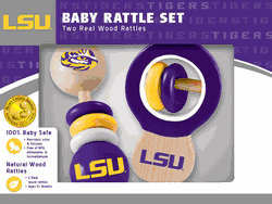LSU Tigers Wood Rattle Set