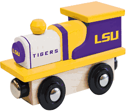 LSU Tigers Wood Train Engine