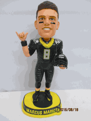 Marcus Mariota Oregon Ducks "Aloha!" COLLEGE LEGENDS FIGURE #13 Bobble Head Doll & Bobble Wrist #/500 <B><font color="RED">Exclusive to Carroll's Sports Cove</b></font>