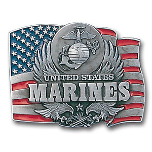 Marines Enameled Belt Buckle