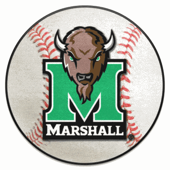 Marshall Thundering Herd Baseball Rug - 27in. Diameter