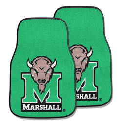 Marshall Thundering Herd Front Carpet Car Mat Set - 2 Pieces