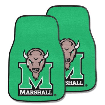 Marshall Thundering Herd Front Carpet Car Mat Set - 2 Pieces