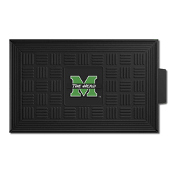 Marshall Thundering Herd Heavy Duty Vinyl Medallion Door Mat - 19.5in. x 31in.