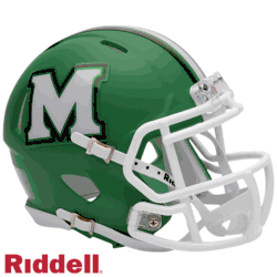 Marshall Thundering Herd NCAA Mini Speed Football Helmet Flat Green