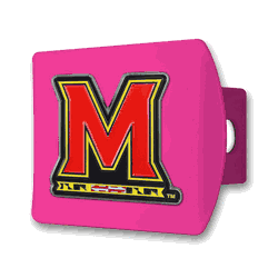 Maryland Pink Metal Hitch Cover with  3D Color Emblem