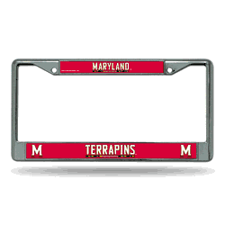 Maryland Terrapins  12" x 6" Chrome Frame With Decal Inserts