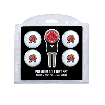 Maryland Terrapins 4 Ball Gift Set + Divot Tool & Marker