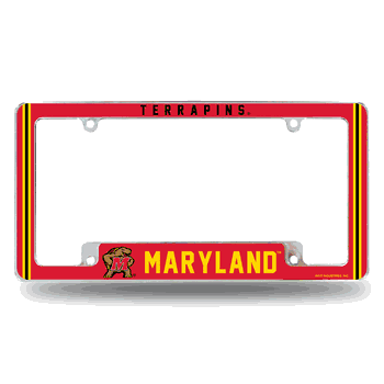 Maryland Terrapins Alternate Design All Over Chrome Frame