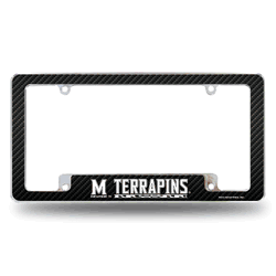 Maryland Terrapins Black 12" x 6" Chrome All Over Automotive License Plate Frame for Car/Truck/SUV