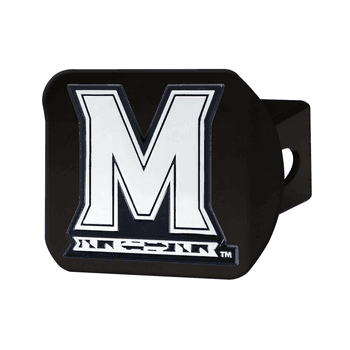 Maryland Terrapins Black Metal Hitch Cover with Metal Chrome 3D Emblem