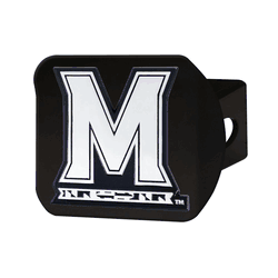 Maryland Terrapins Black Metal Hitch Cover with Metal Chrome 3D Emblem