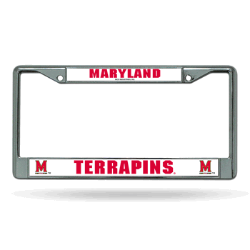 Maryland Terrapins Standard Chrome Frame with Plastic Inserts 12