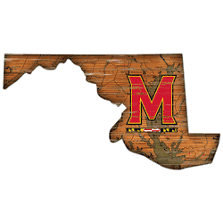 Maryland Terrapins Distressed State with Logo