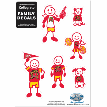 Maryland Terrapins Family Decal Set Small