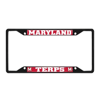 Maryland Terrapins Metal License Plate Frame Black Finish