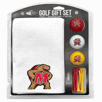 Maryland Terrapins Microfiber Towel Gift Set - 16 x 40 (White)