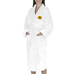 Maryland Terrapins NCAA White Out Silk Touch Robe Small/Medium