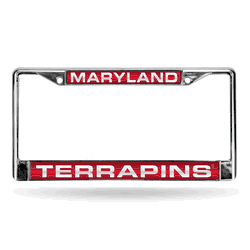 Maryland Terrapins Red Laser Chrome Frame