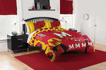NCAA Maryland Terrapins Hexagon Take F/Q Comforter Set