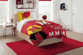 NCAA Maryland Terrapins Hexagon Twin Comforter Set