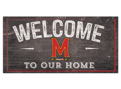 Maryland Terrapins Welcome Distressed 6 x 12