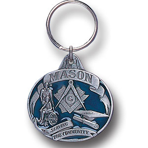 Mason Metal Key Chain with Enameled Details