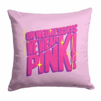 Mean Girls We Wear Pink Throw Pillow 18 x 18 inches