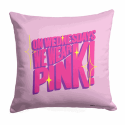 Mean Girls We Wear Pink Throw Pillow 18 x 18 inches