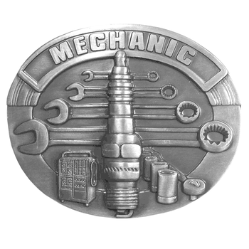 Mechanic Antiqued Belt Buckle