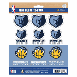 Memphis Grizzlies 12 Count Mini Decal Sticker Pack
