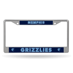 Memphis Grizzlies  12" x 6" Chrome Frame With Decal Inserts