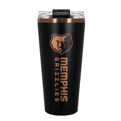 Memphis Grizzlies 32oz Black and Copper Big Slim with Straw