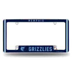 Memphis Grizzlies Alternate Design All Over Chrome Frame